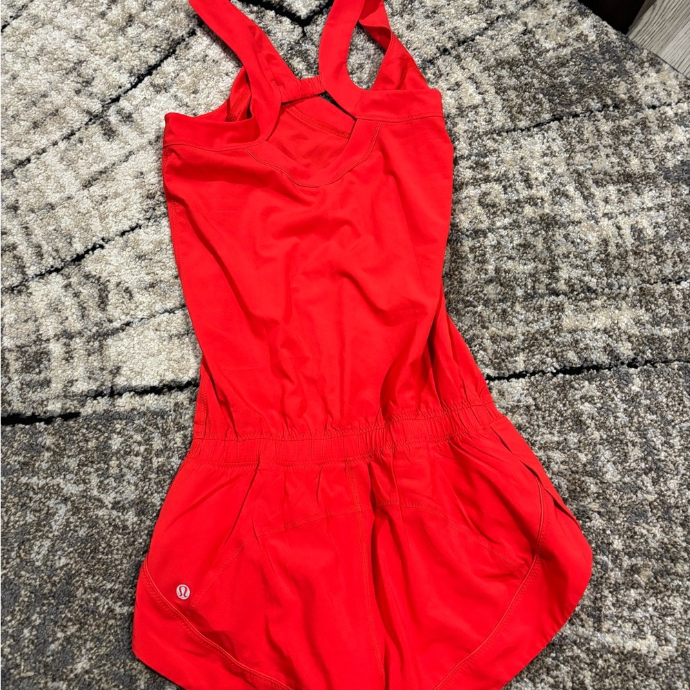 Lululemon Speedie runsie Red Athletic Romper